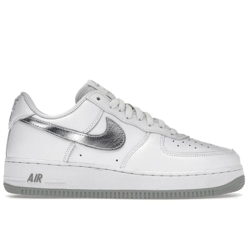 Nike Men's Air Force 1 '07 Low Color of the Month White Metallic Silver, from StockX