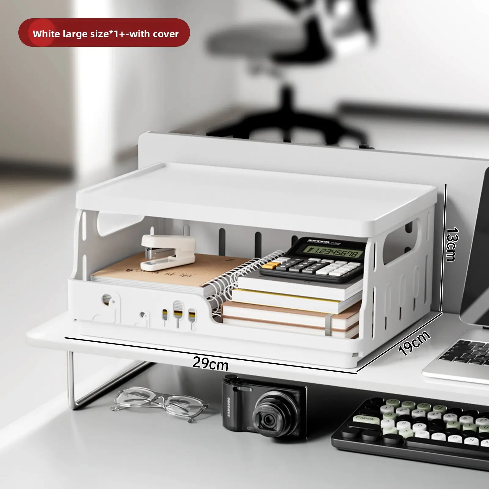 1-Pc Large Crate with Lid - Cloud White