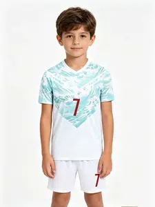 Sports Set, Breathable Football Clothes, Portugal City 7 Fan Jersey, Holiday Gift, Casual Training Wear, Short Sleeve Shorts, Sports Suit