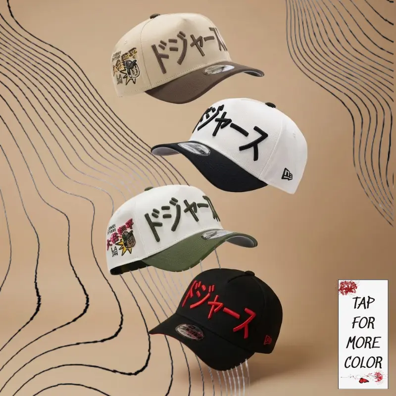 Japanese Streetwear Katakana Embroidered Baseball Cap, Vintage Trucker Snapback Hat with Side Patches, Y2K Harajuku Hip Hop Dad Cap, Adjustable Casual Sun Hat for Men and Women, campingessentials