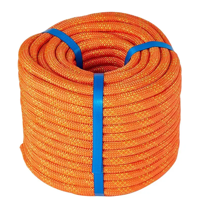 1/2 Inch Heavy Duty Polyester Rope, 24-Strand Braided Static Climbing & Rigging Rope with 6180LBS Tensile Strength, Weatherproof Outdoor Rope for Tree Work, Arborist, Rescue, Camping, Hiking, Pulling, Swing & More (100FT/150FT) length increase