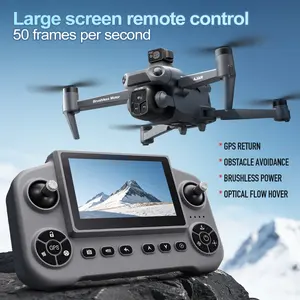 GPS Drone with  Dual Cameras (50fps), 1000m Long Range, Large Screen Remote Controller, Auto Low Power Return, 244g Lightweight Quadcopter, 100m Max Flight Altitude, Lithium-Polymer Battery, 2 Batteries