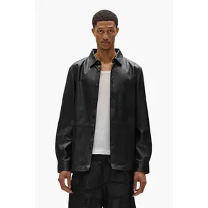 Leather Long Sleeve Shirt