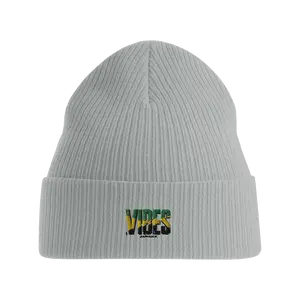 Vibes Jamaica Sustainable Cuffed Beanie | Atlantis NELSON Light Grey