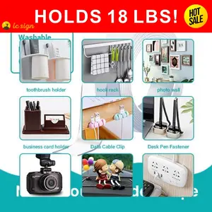 LC SIGN Heavy Duty Nano Tape Double Sided, 18 Lbs Super Strong Clear Mounting Tape, Renter Friendly Damage-Free Adhesive Tape for Wall Hanging, Home Decor & DIY Projects, Washable Reusable Waterproof (1.96" x 9.84 ft)