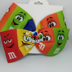 M&M foodie hair bow longhair clip
