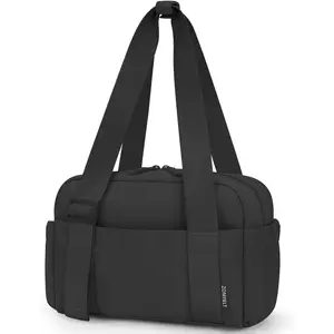 Insulated Lunch Bag Women Men, Cute Lunch Box for Women Men, Leakproof Large Capacity Lunch Tote Bags with Adjustable Shoulder Strap for Work Office Outdoor Picnic Camping, Black