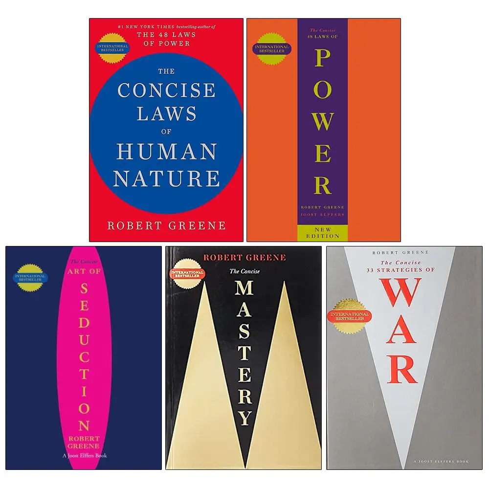 Robert Greene 5 Book Set: Concise Power,Law,War,Mastery,Seduction (Paperback)