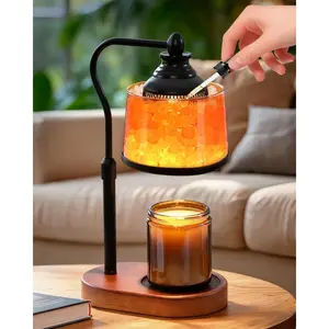 3-in-1 Candle Warmer Lamp with Timer Dimmable, Himalayan Salt Lamp & Passive Diffuser, Gifts for Women, Warming Gifts New, Wax Melt Warmer for Jar Candles (2 Bulbs)