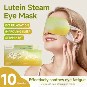 Lutein Steam Eye Mask - Gentle Steam Therapy for Eye Relaxation & Improved Sleep - 10 Sheets for Tired Eyes