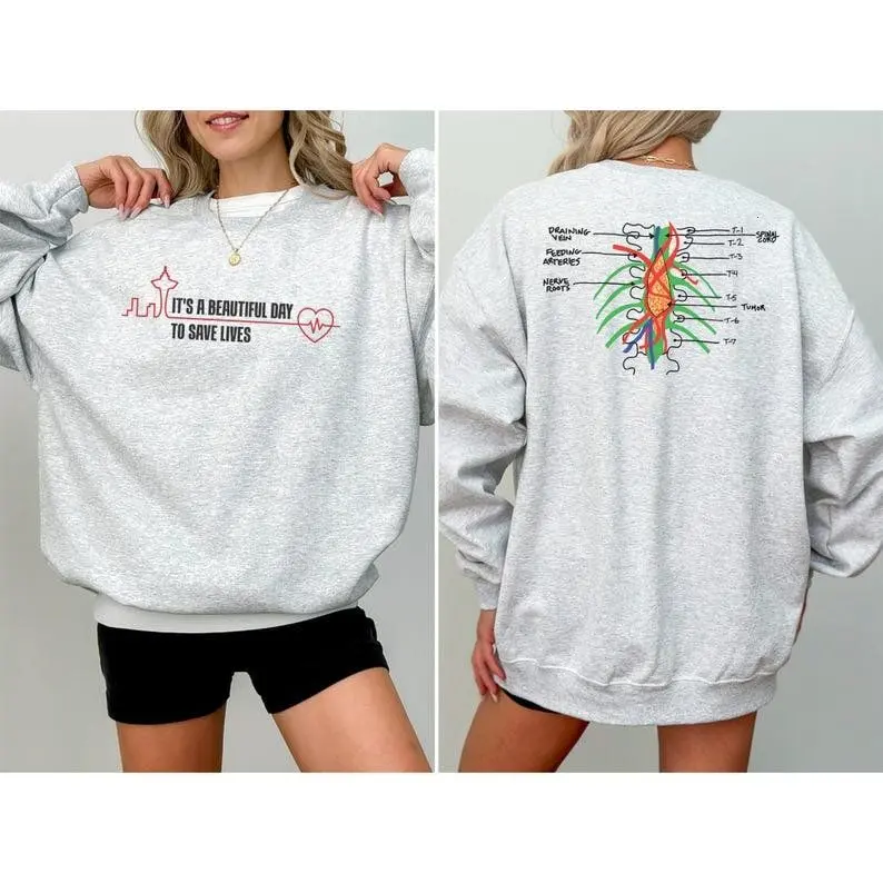 [Sale off up to 50%] Grey's Anatomy It's a beautiful day to save lives Sweatshirt & Hoodie - TV Series Design Apparel, Grey Sloan Memorial Hospital Fans Gift