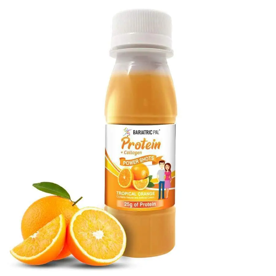BariatricPal 25g Whey & Collagen Complete Protein Power Shots - Tropical Orange