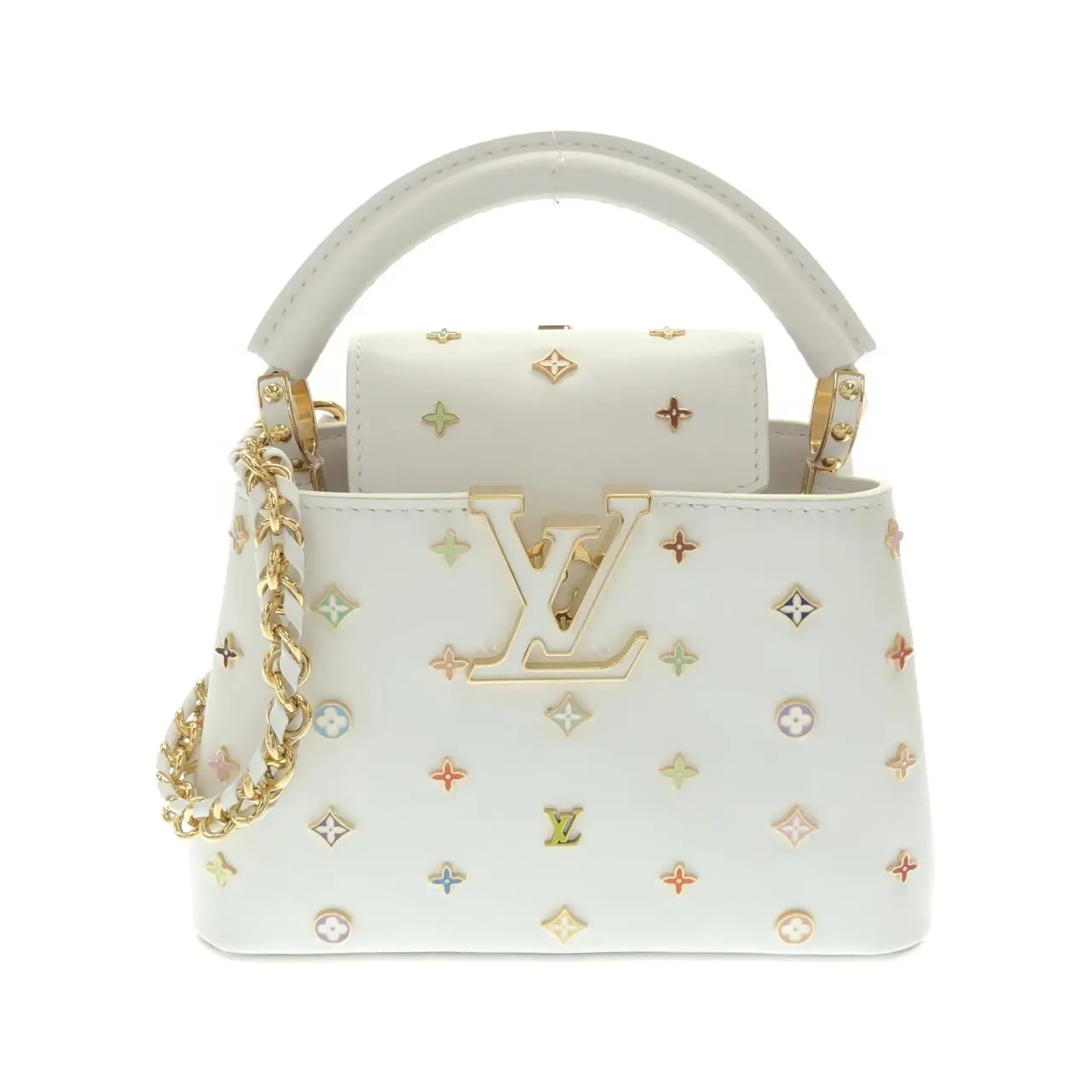 Pre-owned Louis Vuitton Calfskin Shoulder Bags LVxTM Capucines Mini Calf Bag