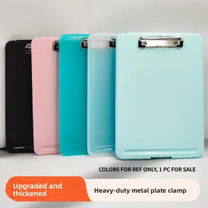 Multi-functional A4 Clipboard Folder Vertical Test Paper Storage with Pen Slot for Primary School Students File Organizer Stationery Box