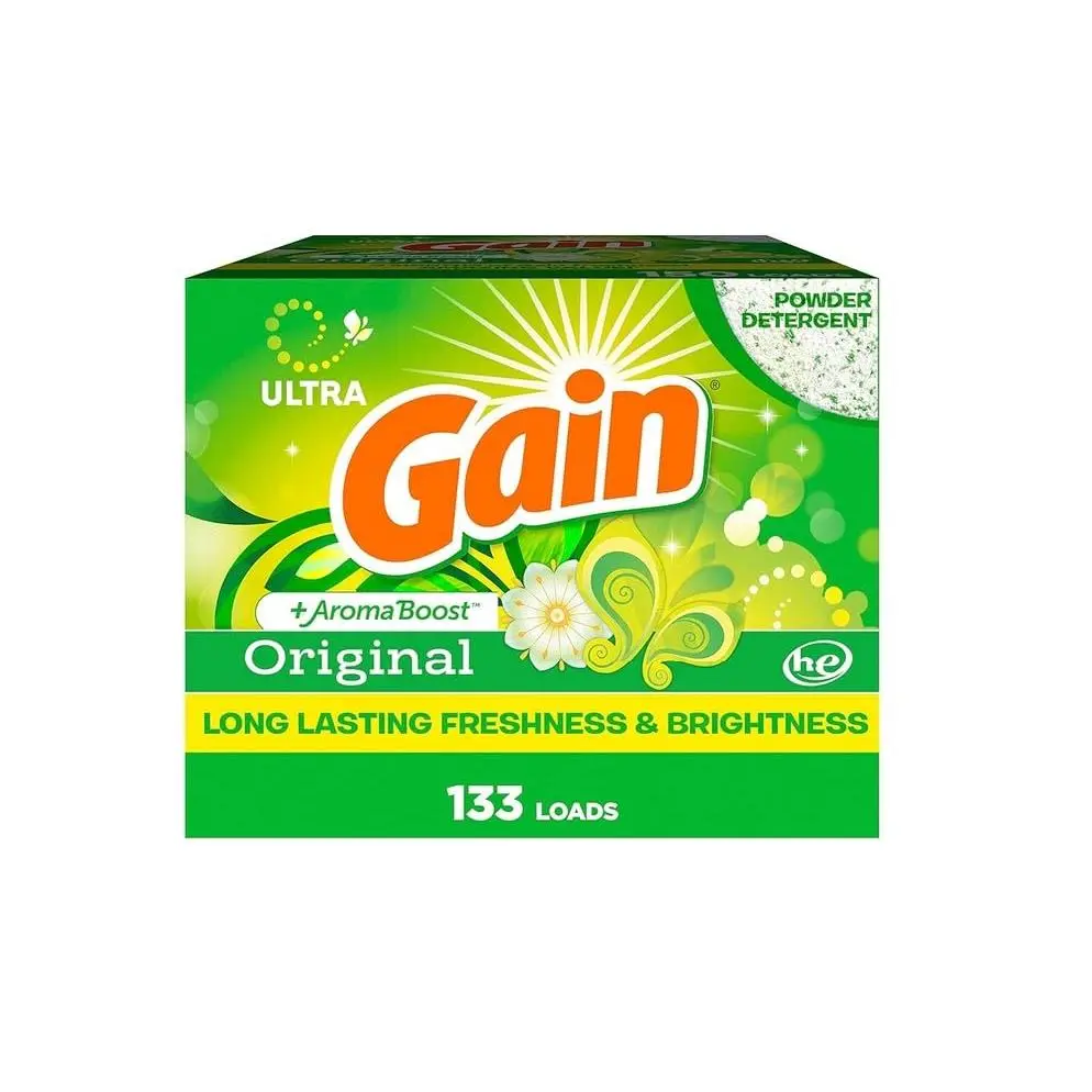 Gain Powder Laundry Detergent, Original Scent, 133 Loads, 123 OZ