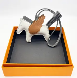 Wirkin Bag Horse Charm -Lychee Pattern Leather Accessory for Portable Messenger Bag, ldeal for Ladies