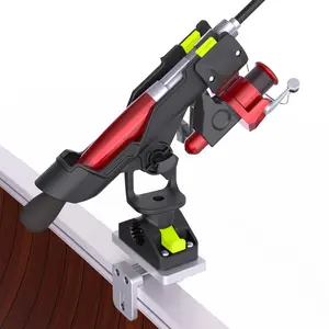 Combo Mount Fishing Rod Holders 360 Degree Adjustable Boat Rod Rack Fathersdaygift Heavy Duty Stainless Steel Universal Cradle Hands Free