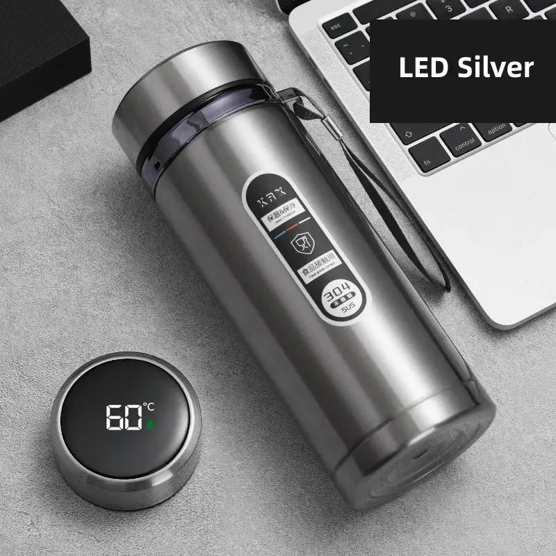 800ml-1L Stainless Steel Thermos – Portable Vacuum Flask with LED Temperature Display
