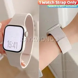 KAYKWONG'S 1 New Unisex Silicone Magnetic Watch Strap for iWatch 10/9/8/7/6/5/4/3/2/1, Size for 38/40/41/42/44/45/46/49mm Couple Gift, Spring and Summer Sports Watch Strap