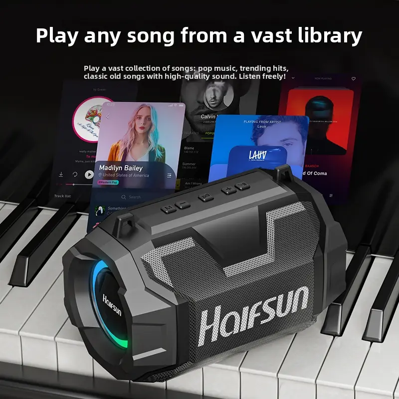 T9 min Multifunctional speaker High-fidelity sound quality, supports multi-device connection, can connect multiple devices in series, three speakers can play simultaneously, portable, suitable for travel, as a gift, etc.