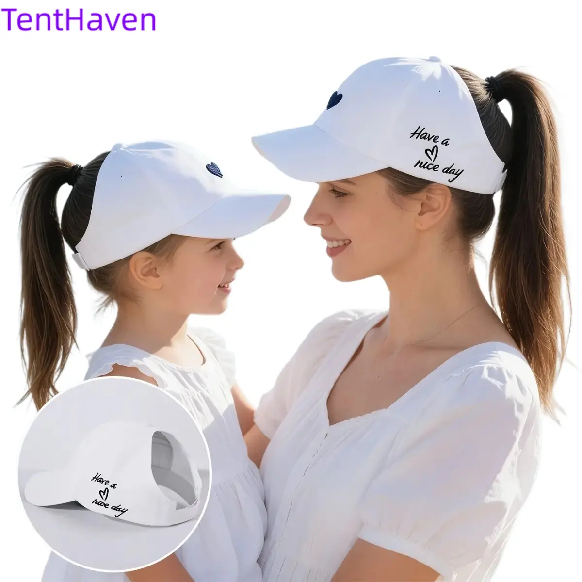 Female Adults' High Ponytail Sports & Outdoor Baseball Cap - Cute Casual, Breathable Cotton, Curved Brim, Lightweight, Ponytail Hole for Spring Summer Outdoor Sun Protection