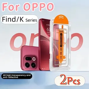 2-Pack HD Tempered Glass Screen Protector for Oppo, Ultra-Sensitive Fingerprint Unlock, 9h Hardness, Dust-Free, Bubble-Free, Easy Installation