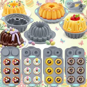 29/21/8 Pieces, Silicone Cake Pans,  Jello Mold, Silicone Molds for Homemade Cake, Bread and Jello, Non-Stick, elly, chocolate, custard, pound cakes, ring cakes, pumpkin cakes, and more. Perfect for the special occasions like parties, Easter gifts