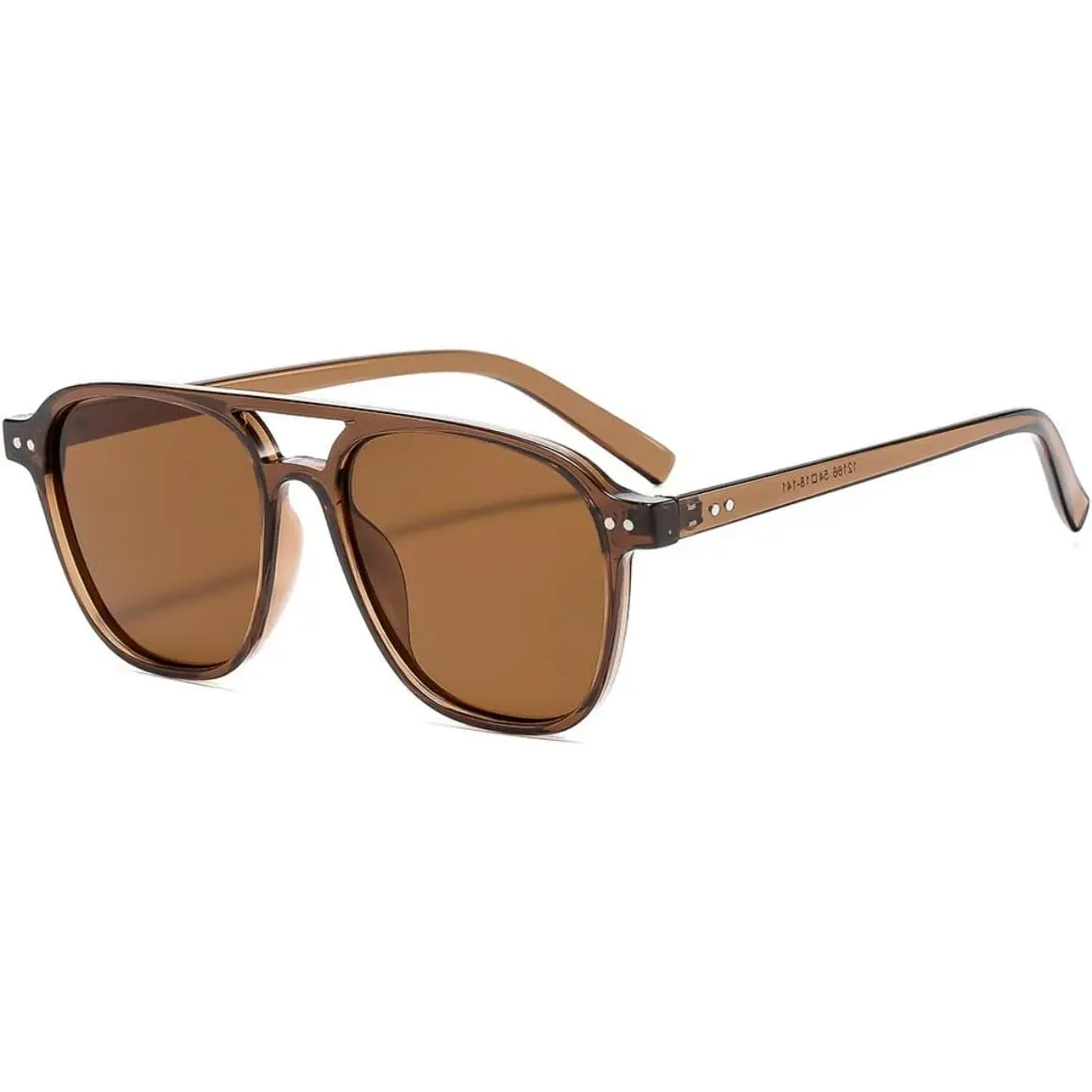 Retro Square Aviator Sunglasses Women Men 70s Trendy Plastic  display picture 3