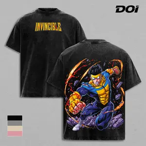 Mark Grayson Invincible Graphic Tee, Teen Superhero Vintage Washed Shirt, Viltrumite Power Unisex Streetwear, Dynamic Action Comic Design, Heavyweight Cotton Oversized Tee, Gift for Invincible Fans