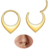 2pcs_16G 10mm Teardrop_Gold