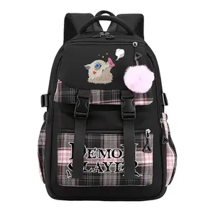 Inosuke Hashibira Trendy Youth Backpack for Boys & Girls, Large Capacity Anime Aesthetic Laptop Backpack for Teens, Breathable Adjustable Straps, Aesthetic Must-Have Gift | 11.4''×18.1''