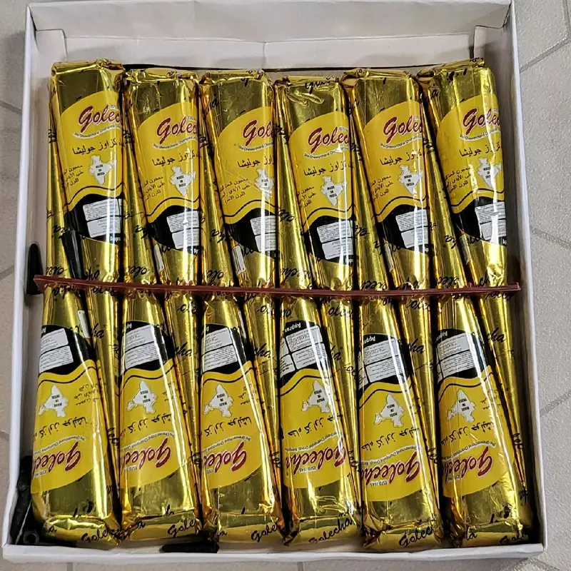 Gole Henna Cone - Fast Colour Henna Paste for Instant Color - 25g - Nail & Haircare - India - No Skin Irritation Precautions