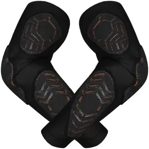 Exxact Sports 3 Padded Arm Compression Sleeve - Football Arm Sleeves for Men Baseball Arm Sleeve (Black)