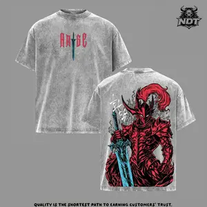 Igris Oversized Anime T-Shirt, Solo Leveling Streetwear Tee, Igris Graphic Washed Cotton Shirt, Shadow Knight Dark Aesthetic Outfit, Unisex Casual Drip, Gift For Anime Fans