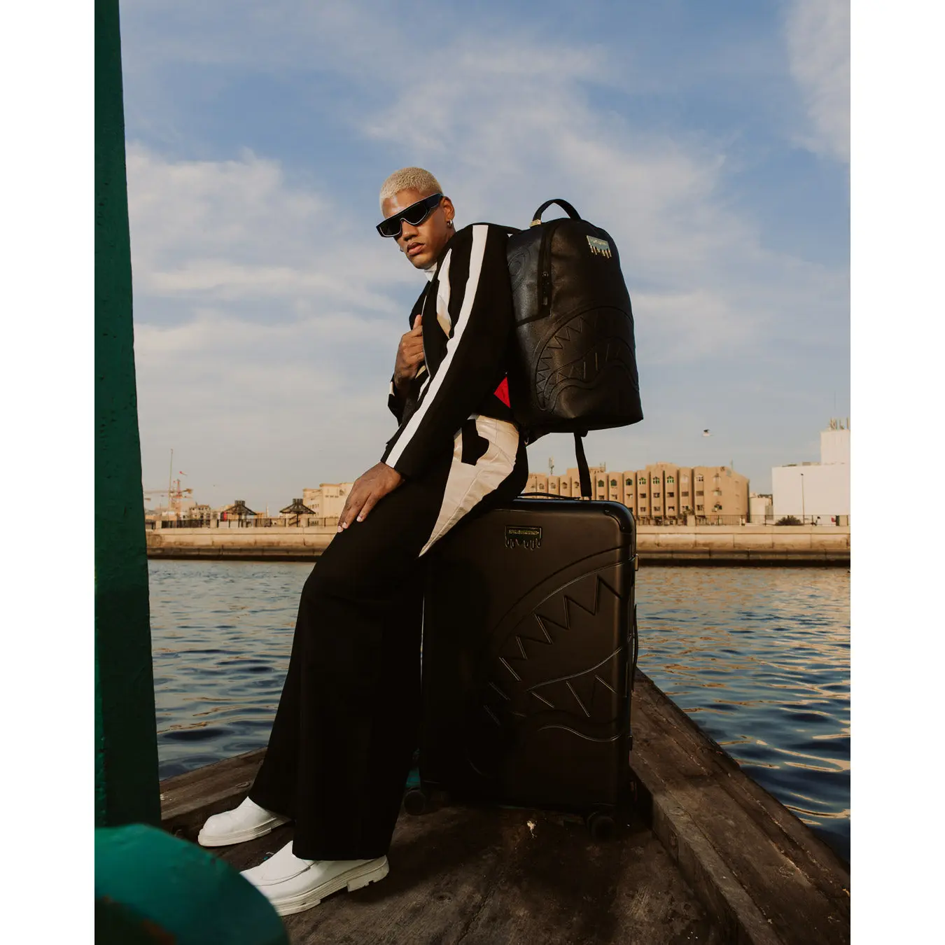 GOLD BRICK DRIP BLACK BACKPACK - TikTok Shop