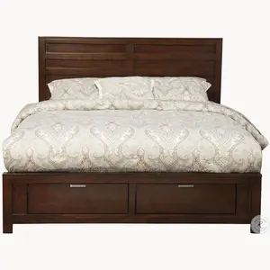 Alpine Furniture Carmel California King Storage Bed, Cappuccino JR-07CK