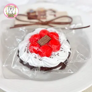 Handmade Cream Berry Tart Squishy Toy