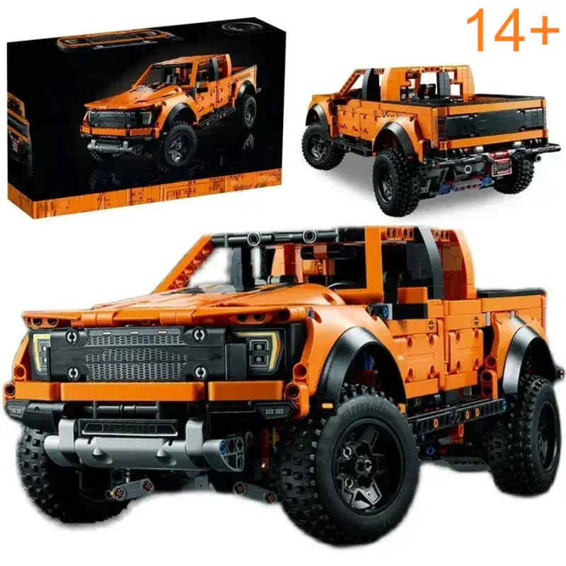 New 1379PCS Ford Raptor Pickup Truck Racing Car Compatible High-Tech Buil ding Block Model Vehicle Bricks Boy Toy Gift Christmas birthday