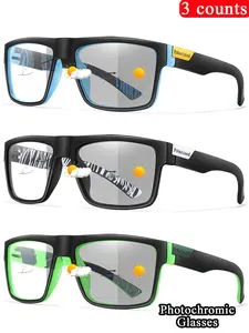 Unisex Fashionable Photochromic Sunglasses, Trendy Casual Sunglasses for Outdoor Sports, Fashion Accessories for Outdoor Activities, Lightweight Durable Sunglasses