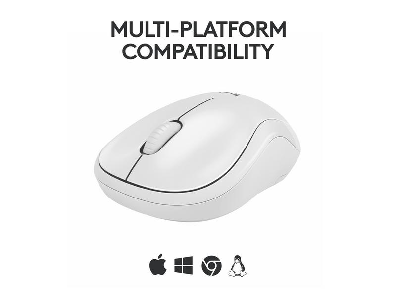 Logitech M240 Silent Bluetooth Mouse, Wireless, Compact, Portable, Smooth Tracking, 18-Month Battery, for Windows, macOS, ChromeOS, Compatible with PC, Mac, Laptop, Tablets (Off-white)