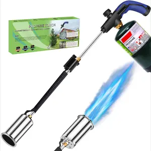 Weed Torch Propane Burner,High Output Weed Burner, Propane Blow Torch with Self Igniting and Flame Control Valve for Weeding, Melt Ice,Charcoal Starter-Fuel Not Included