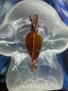 Wire Wrapped Pendant Unique Design Durable Material Perfect for Any Occasion Adult Jewelry Piece with Intricate Wire Wrapping