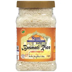Rani Platinum White Basmati Rice Extra Long Aged, 48oz (3lbs) 1.36kg PET Jar ~ All Natural | Vegan | Kosher | Gluten Friendly | Indian Origin