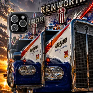 Kenworth W900 Phone Case, Classic American Semi Truck iPhone Cover, Patriotic Big Rig Artwork, Truck Driver Gift, Custom Heavy Haul Tough Case