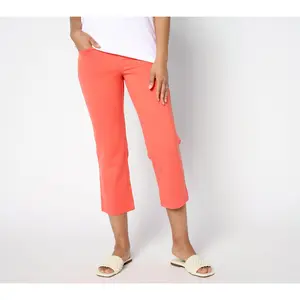 Belle by Kim Gravel Regular Ponte Wide Hem Resort Crop Pants