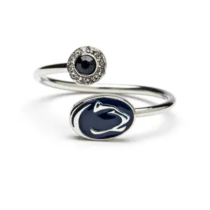 Stone Armory Penn State Ring - Nittany Lion Penn State Ring with Crystals - Hypoallergenic and Adjustable Sizes 5-12 - Penn State Gifts for Women