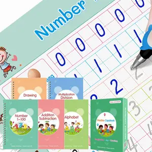 Grooved Writing Books for , Magic Practice Copybook,  Handwriting Practice Book Kit for   3-8 Calligraphy, 7.8inx5.5in