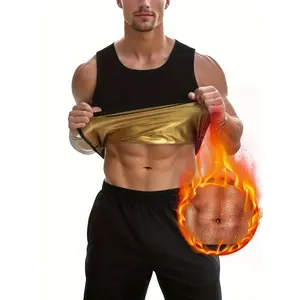 Men's Waist Trainer Shaper Sweat Suit Tummy Control Shapewear Sauna Suit Tops Girdle For Daily Sport Workout Fitness Gym Outfit Gymwear