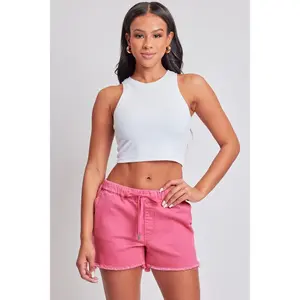Women's YMI Jeanswear Full Size Drawstring Raw Hem Denim Shorts