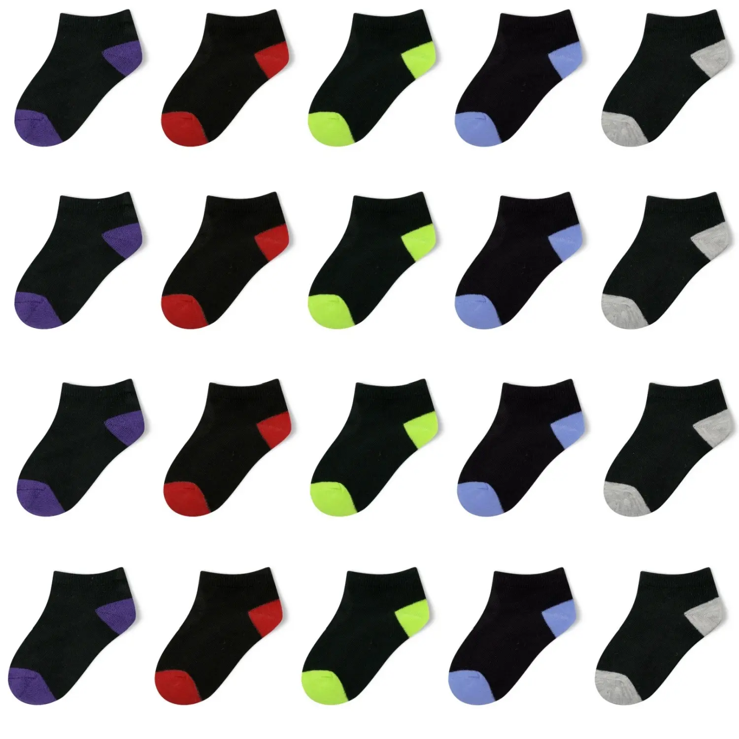TPHON Kid Socks Bundle, 20 Pairs Low Cut Toddler Ankle Socks for Boys & Girls (0-14 Years Old) with Cute Ruffles, Baby Clothing Accessory
